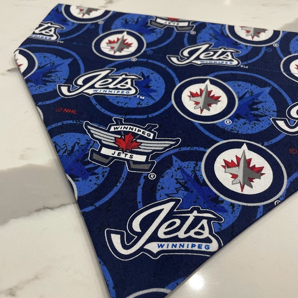 Winnipeg Jets Over the Collar Pet Bandana - Picture 2 of 2